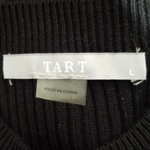 Tart Collections Womens Sz Large Harbor Knit Midi Dress Black Pockets A-Line - Picture 6 of 9